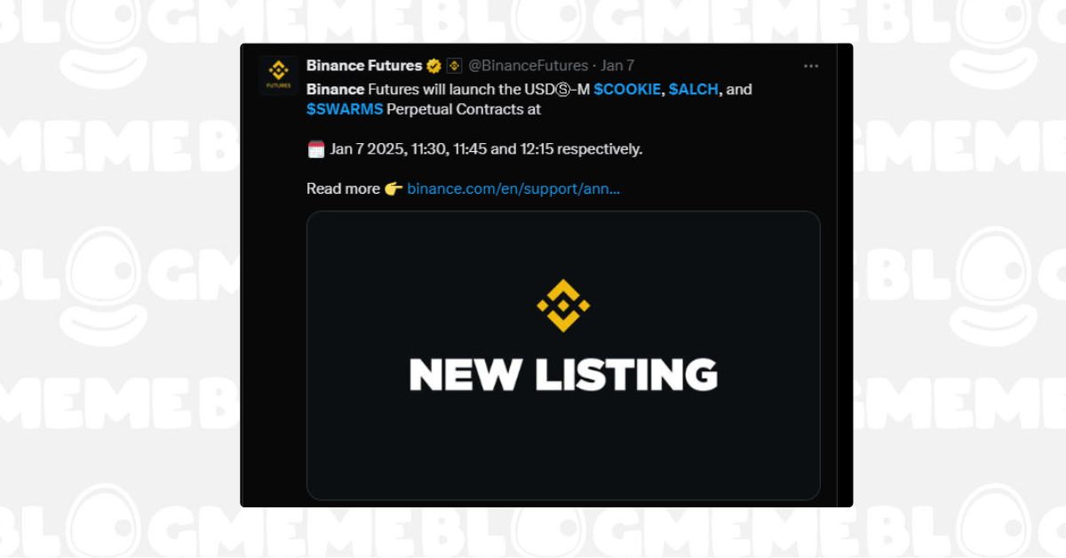 Binance Niêm Yết Memecoin COOKIE, ALCH, SWARMS