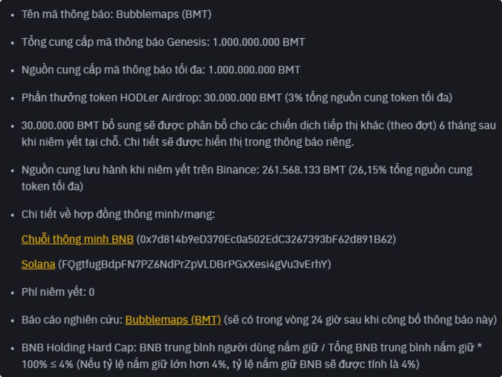 Bubblemaps (BMT) - Dự án thứ 12 trên Binance HODLer Airdrop 3 Bubblemaps 2