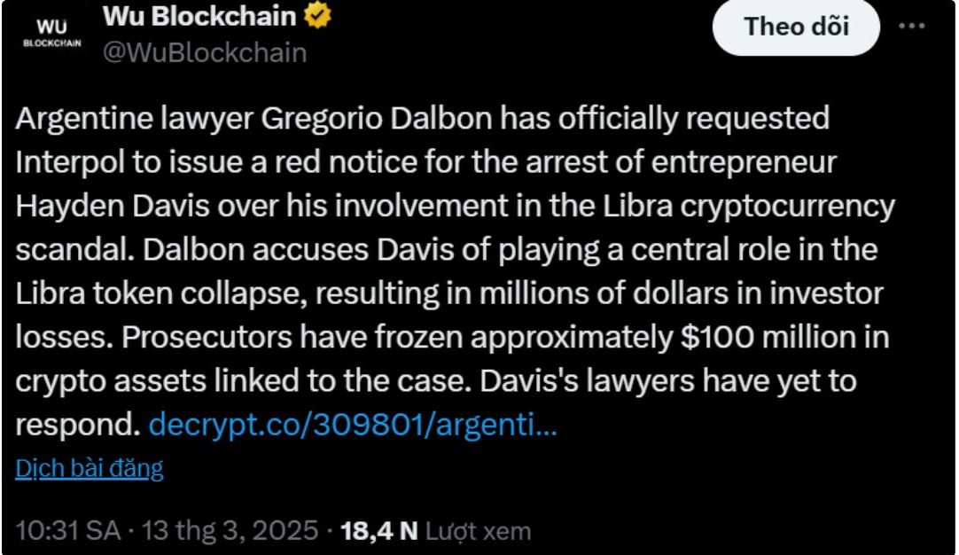 Luật sư Argentina yêu cầu Interpol phát lệnh truy nã quốc tế đối với Hayden Davis 2 Hayden Davis 1