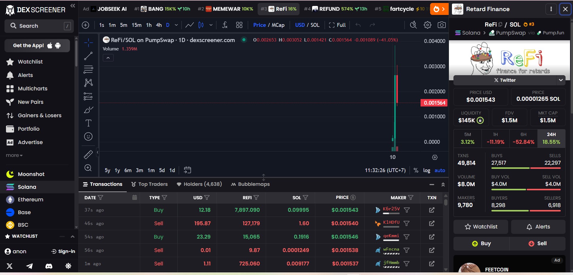 Sự trỗi dậy của $REFI: Meme coin có thể thay đổi luật chơi crypto? 2 defi