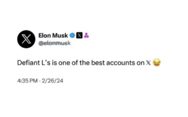 $Defiant: Memecoin giao thoa giữa Trump và Musk 2 Elon Musk ca ngợi DefiantLs