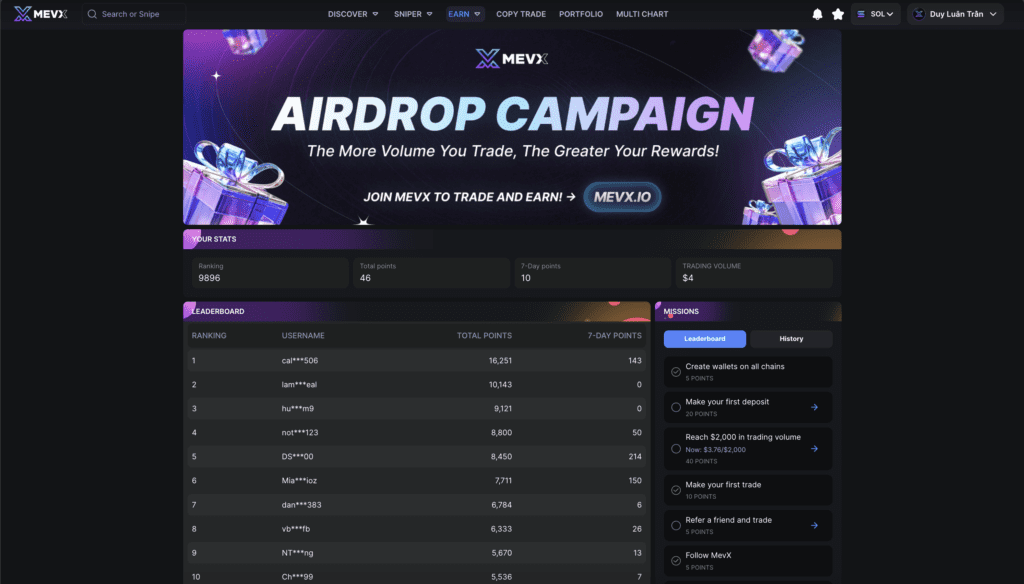 Cách tham gia Airdrop trên MevX 4 image 80