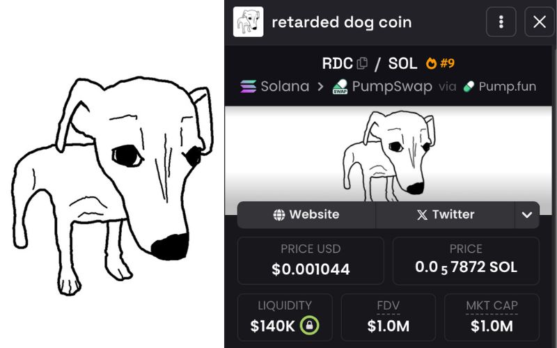 Retarded dog coin ($RDC): Memecoin chó "chậm phát triển" 2 RDC là gì?