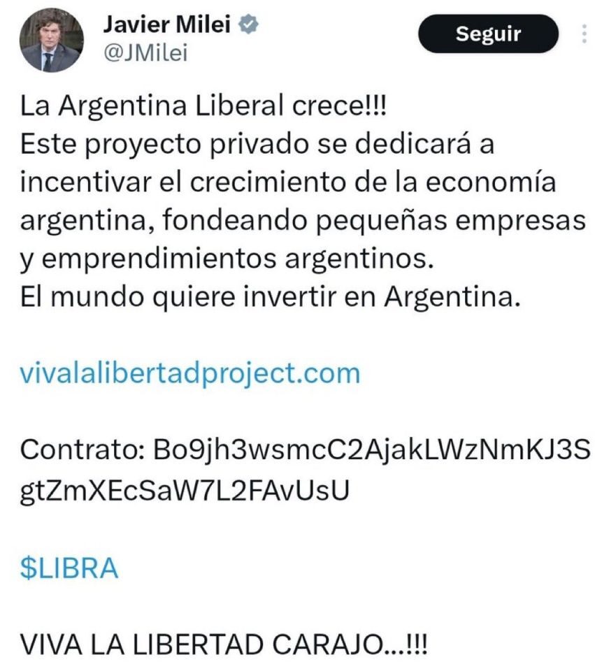 LIBRA hồi sinh - Tăng vọt 100% sau khi Tổng thống Argentina giải tán lực lượng điều tra vụ bê bối crypto 2 Libra Hồi Sinh 2