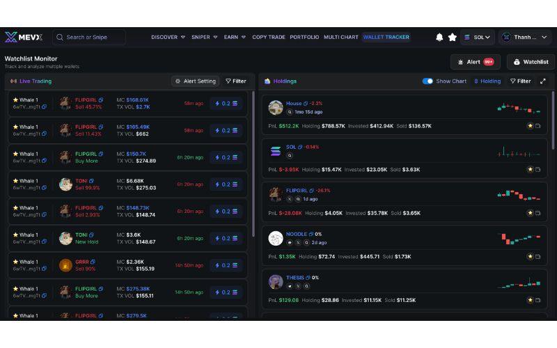 Làm sao để biết meme coin nào sắp 'lên sóng'? 3 Wallet Tracker (MevX)